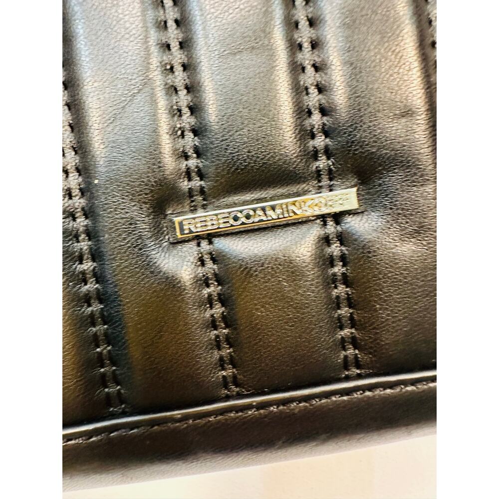 Rebecca Minkoff Dylan Flap Shoulder Bag Black Quilted Leather Silver Hardware - Picture 5 of 10